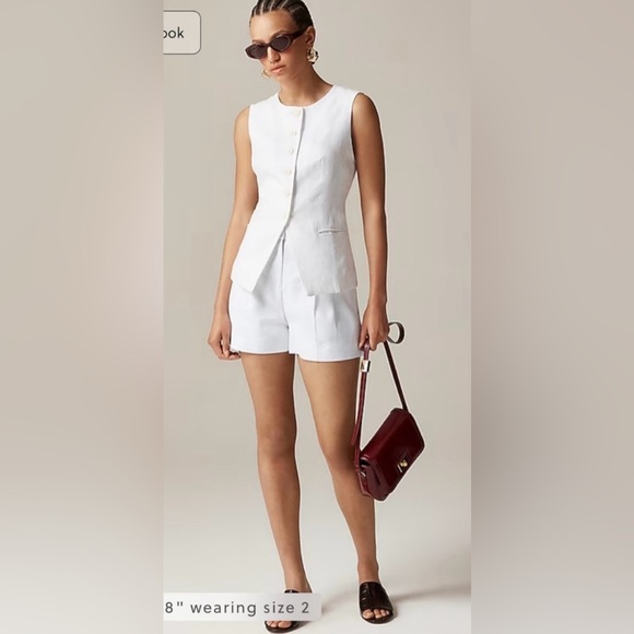 J.Crew Cutaway vest top in linen